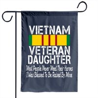 Vietnam Veteran Daughter Military Family Garden Flag