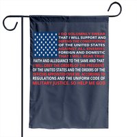 Drapeau de jardin Américain Oath of Enlistment militaire — Drapeaux décoratifs