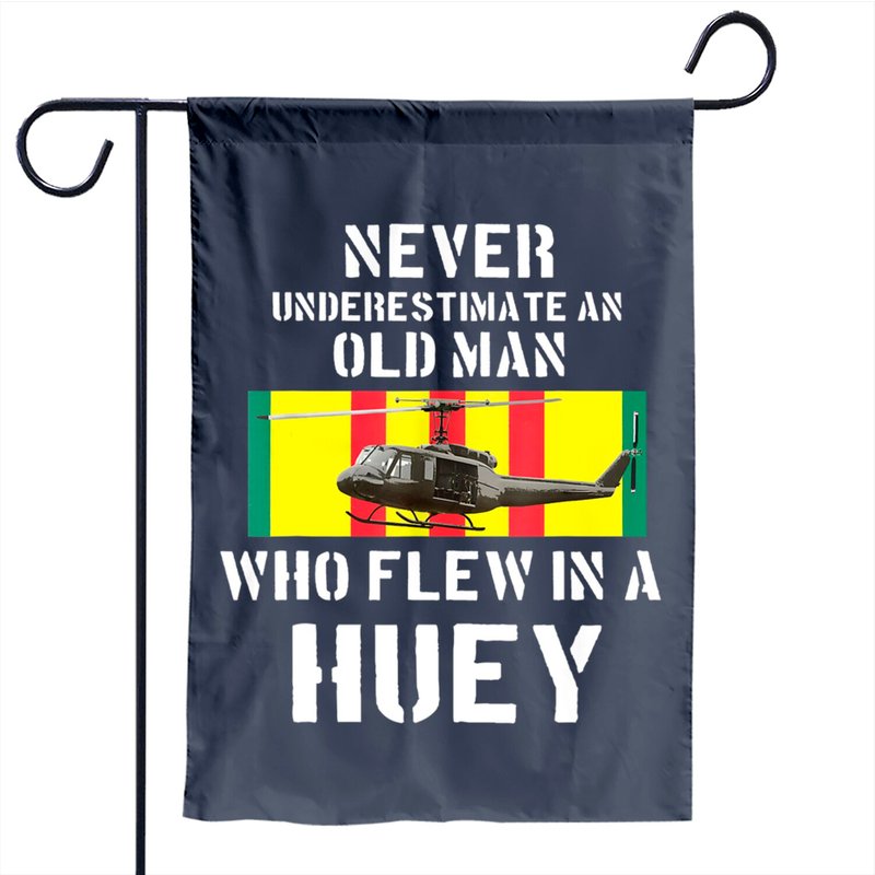 Vietnam Veteran UH-1 Huey Helicopter Garden Flag — Decorative Flags