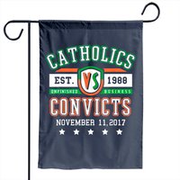 Catholics Vs Convicts Garden Flag for Navy Theme