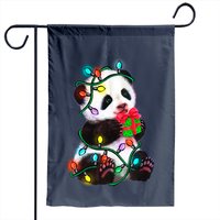 Panda Christmas Colors Vertical Garden Flag