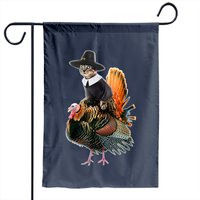 Thanksgiving Cat Pilgrim Garden Flag for Outdoor Use — Decorative Flags