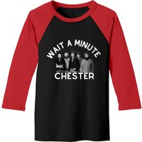 T-shirts de baseball Wait A Minute Chester pour hommes Noir/Rouge — T-shirts pour hommes