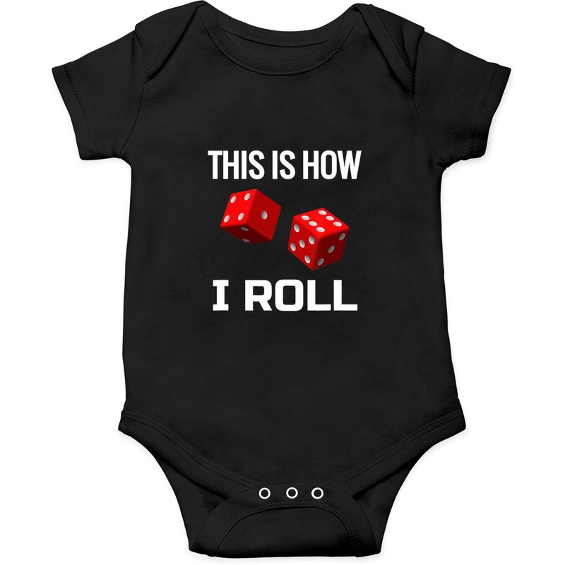 Craps Onesie Dés Rouges C'est Comme Ça Que Je Joue Casino — Bodys bébé