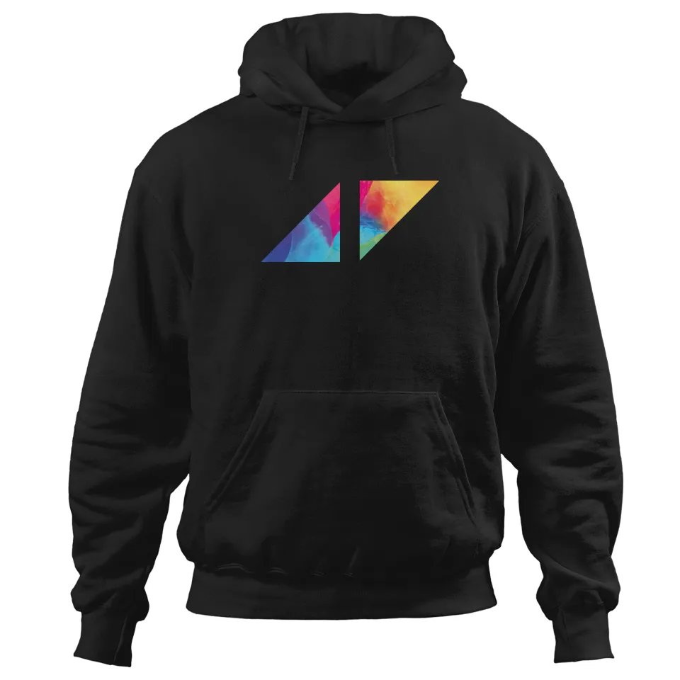 Avicii Logo Classic Hoodies for Unisex in Black — Mens Hoodies
