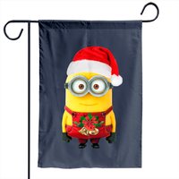 Drapeau de jardin classique Minion Noël pour usage extérieur