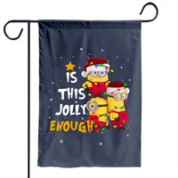 Drapeau de jardin de Noël Minion pour usage extérieur