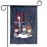 Drapeau de jardin Faith Hope Love Bonhomme de neige Jésus Pissenlit Noël — Drapeaux décoratifs