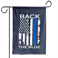 Drapeau de jardin Thin Blue Line Back The Blue American Flag
