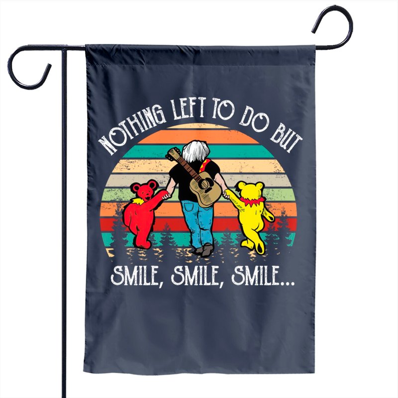 Drapeau de jardin Rien d'autre à faire que sourire