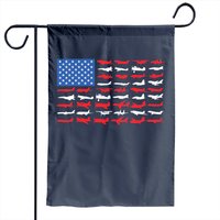 Drapeau de jardin avec avion pilote et drapeau américain