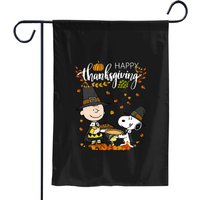 Charlie Brown Snoopy Thanksgiving Garden Flag