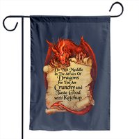 Drapeau de jardin Dragon Effrayant - Ne Pas Se Mêler Des Affaires Des Dragons — Drapeaux décoratifs