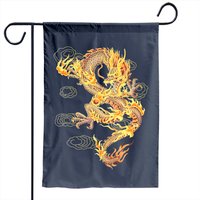 Drapeau de Jardin Dragon Chinois - Symbole de Pouvoir et de Force — Drapeaux décoratifs