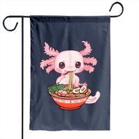 Kawaii Axolotl Ramen Noodles Anime Otaku Nu Goth Garden Flag — Decorative Flags