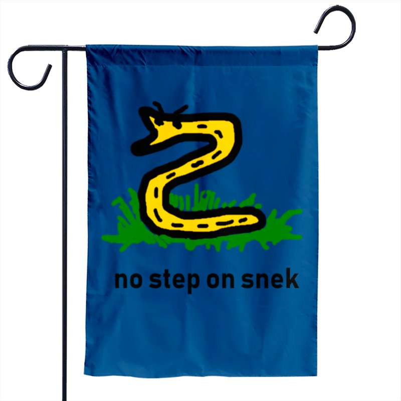 Drapeau de jardin No Step On Snek - Drapeau extérieur double face — Drapeaux décoratifs