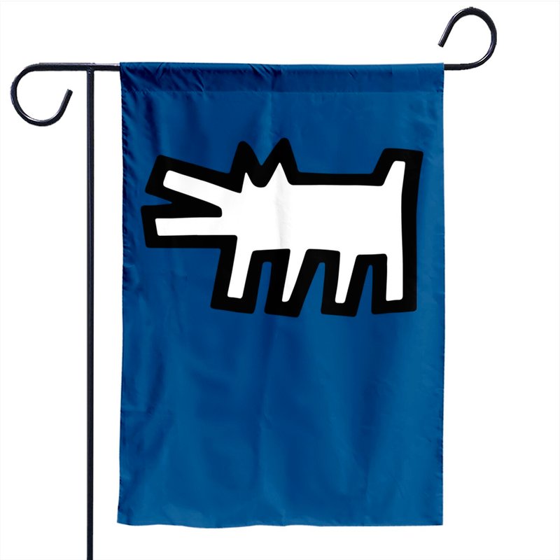 Keith Haring Garden Flag The Barking Dog Icon, 1990 — Decorative Flags