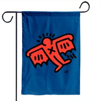 Keith Haring Garden Flag Flying Devil Icon, 1990 Street Art — Decorative Flags
