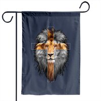 Drapeau de jardin Jésus Lion de Juda - Impression recto-verso — Drapeaux décoratifs