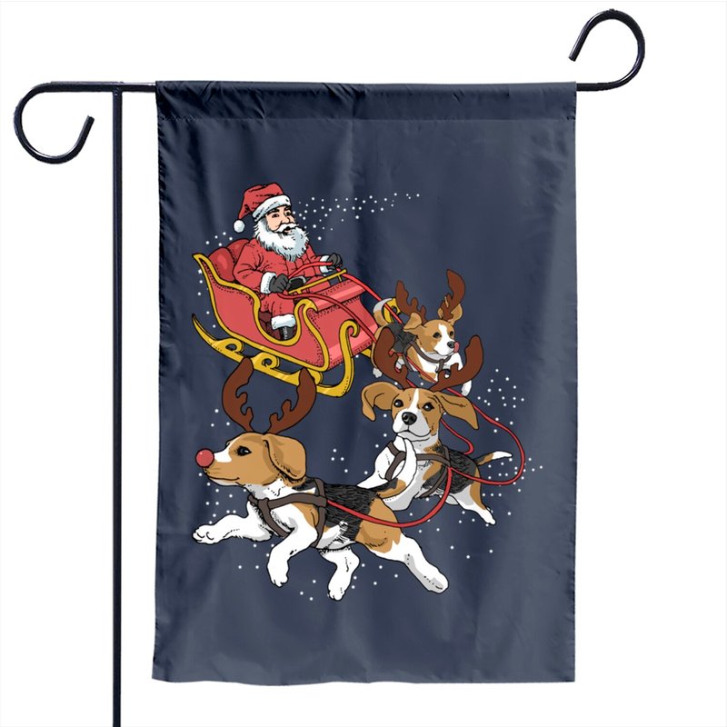 Beagle Christmas Garden Flag — Decorative Flags