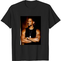 T-shirt classique Will Smith pour hommes en noir