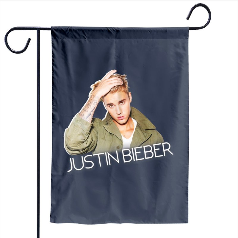 Justin Bieber Official Cut Out Jacket Garden Flag — Decorative Flags