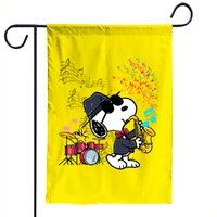 Snoopy Dog Saxophone Garden Flag — Decorative Flags