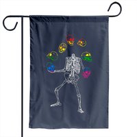 Halloween LGBT Pride Juggle Skeleton Skull Garden Flag — Decorative Flags