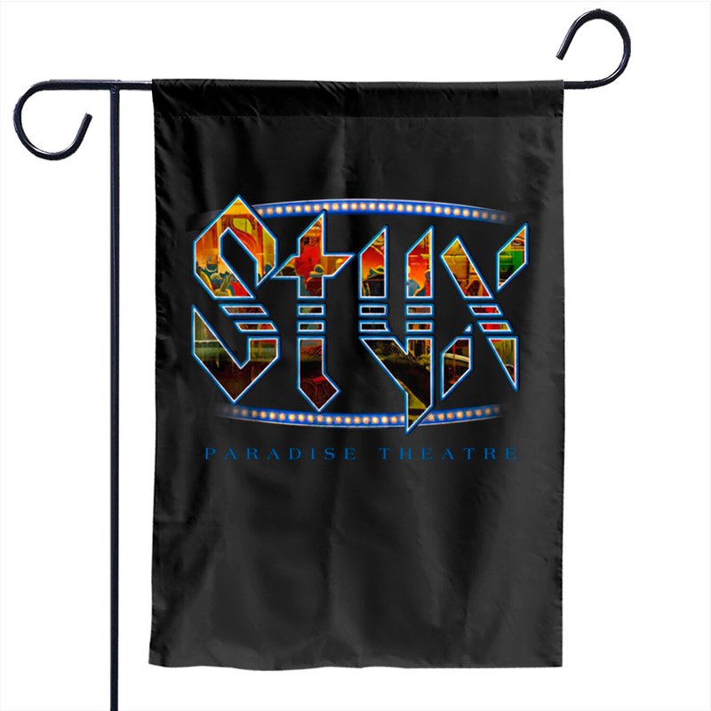 Styx Rock Band 1981 Album Paradise Theatre Black Garden Flag — Decorative Flags
