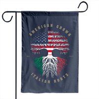 Drapeau de jardin italo-américain avec racines italiennes — Drapeaux décoratifs