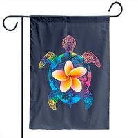 Drapeau de jardin tortue de mer hawaïenne tie-dye — Drapeaux décoratifs