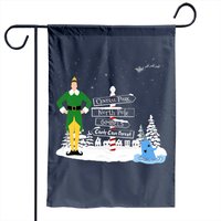 Drapeau de jardin Noël Elf Towns Santa Buddy