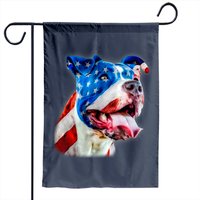 Drapeau de jardin Logo Pitbull - Design American Pit Bull Terrier