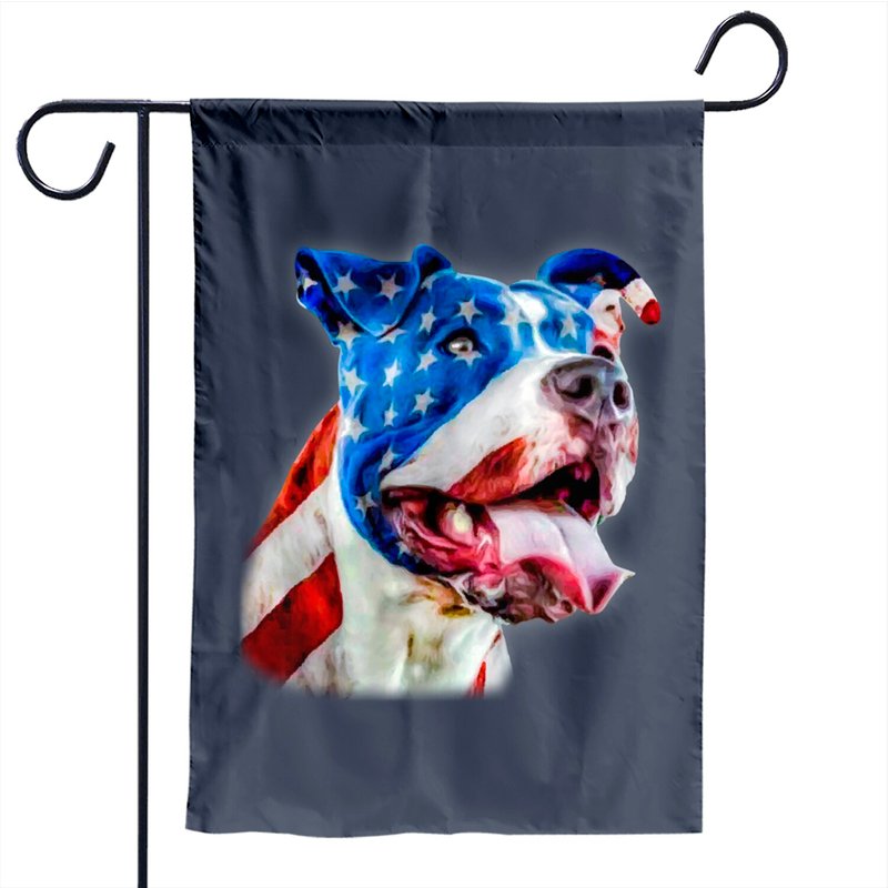 Pitbull Logo Garden Flag - American Pit Bull Terrier Design — Decorative Flags