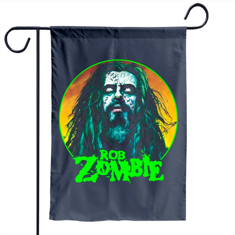 Rob Zombie Circle Face Garden Flag for Outdoor Use — Decorative Flags
