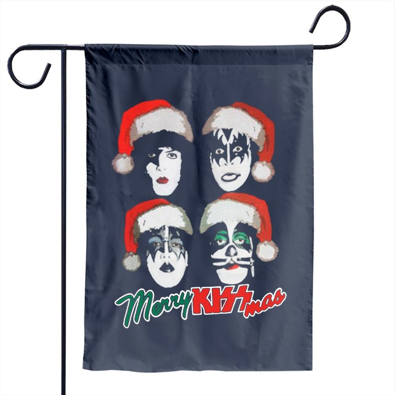 Drapeau de jardin Merry Kissmas - Impression double face — Drapeaux décoratifs