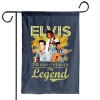 Elvis Presley The Man The Myth The Legend Garden Flag — Decorative Flags