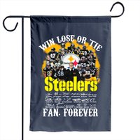 Drapeau de jardin Win Lose Or Tie Fan Forever