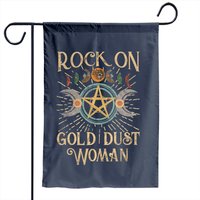 Drapeau de jardin Stevie Nicks Rock On Gold Dust Woman — Drapeaux décoratifs