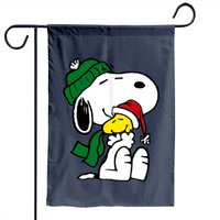Snoopy Hug Christmas Garden Flag
