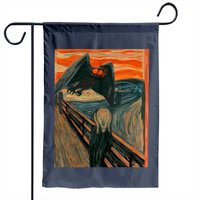 Mothman Garden Flag The Scream Mashup Cryptid Art