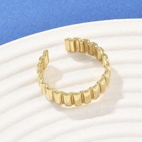 Bague à Manchette en Acier Inoxydable 304, Plaqué Or 18K, 5,5mm — Bijoux fantaisie