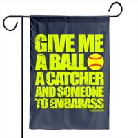 Fastpitch Softball Funny Pitcher Garden Flag — Decorative Flags
