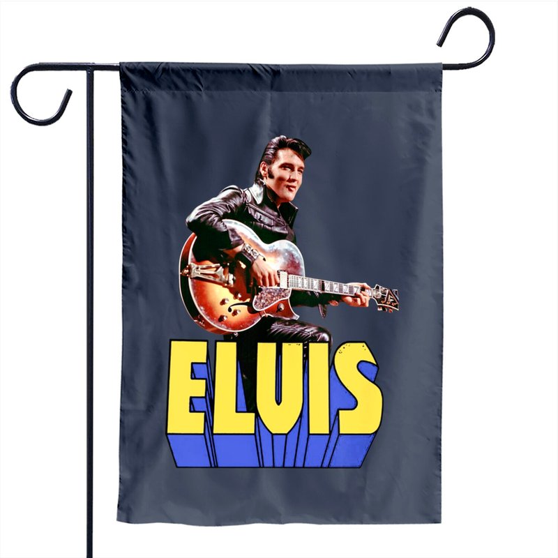 Elvis Presley Official Guitar Portrait Garden Flag — Decorative Flags