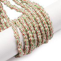 Handmade Lampwork Beads Strands, 3 Tone, White, 130pcs — Jewelry Beads