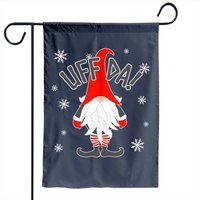 Uff Da Danish Gnome Scandinavian Tomte Christmas Garden Flag