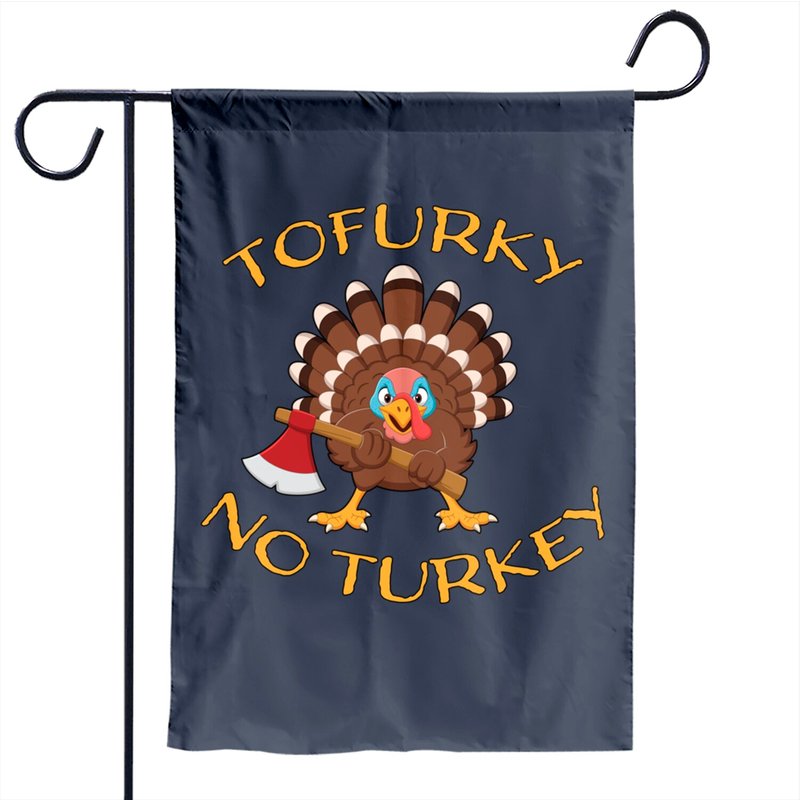 Drapeau de jardin Tofu pour Thanksgiving végétalien et végétarien — Drapeaux décoratifs