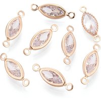 Charms de connexion en zircon cubique clair en laiton — Accessoires pour bijoux