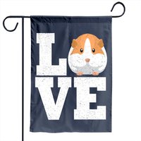 Cartoon Guinea Pig Garden Flag for Outdoor Use