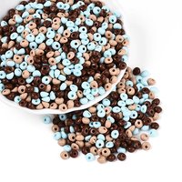 Perles Acryliques Opaques en Goutte, Cyan, 5x5x3mm, Trou: 1.5mm